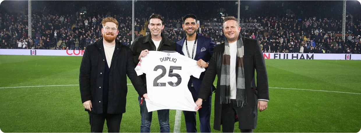 Dupliq team at Fulham FC